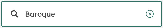 The filter search box