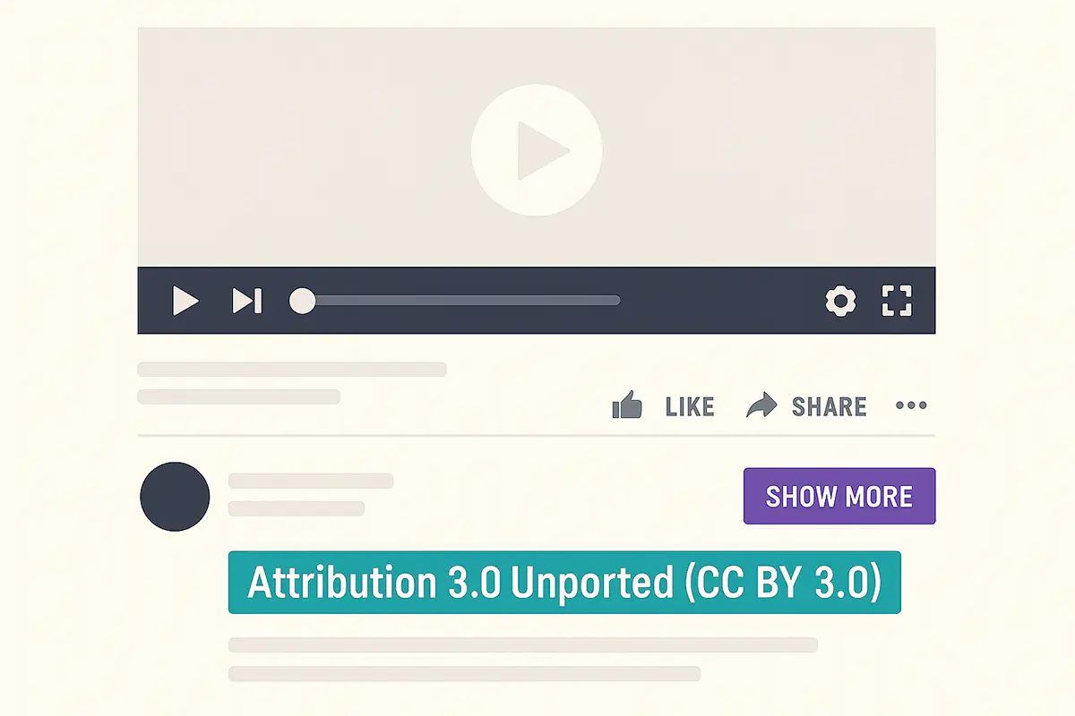 The anatomy of perfect attribution captured in a clean interface mockup, where proper crediting transforms from legal obligation into elegant acknowledgment, highlighted in our signature purple and teal palette.